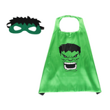 Newest Superhero Kids Capes and Masks Spiderman Costume Double Cape Superhero Kids Cosplay 3-12 Year Old Boy Halloween Gift