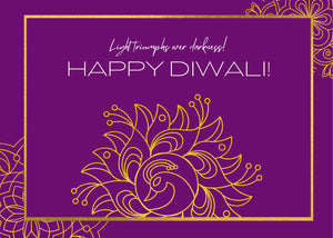 Purple Diwali Card