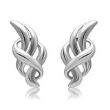 LO1991 Rhodium White Metal Earrings with No Stone
