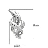 LO1991 Rhodium White Metal Earrings with No Stone