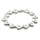 LO586 - Matte Rhodium & Rhodium Brass Bracelet with AAA Grade CZ  in